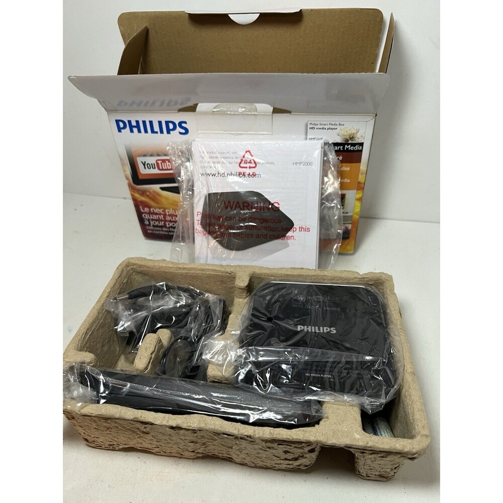Philips Smart Media Box  HMP2000/37 HD HDTV HDMI 1080p BRAND NEW W/ Remote